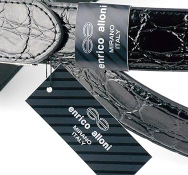 イタリアのゴムベルトです、2本セットです。 Amazon | イタリア発 革クロコ型押し2連ピンベルト [ エンリコ